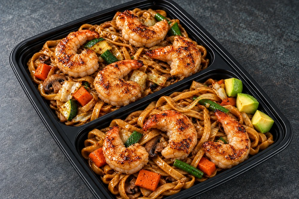 Shrimp Yakisoba Noodles Plate