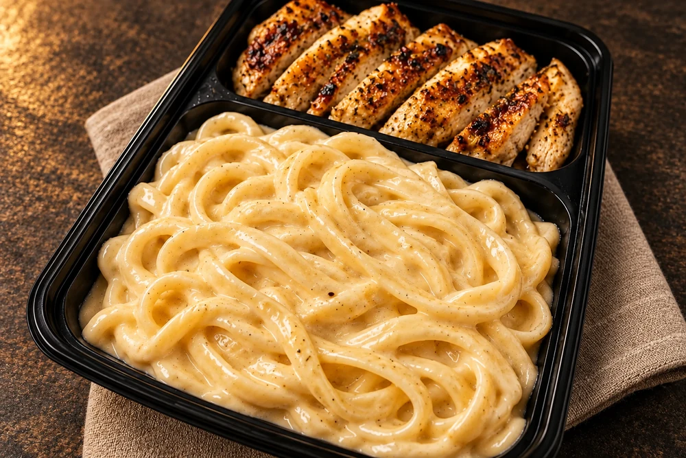 Creamy Fettuccine Alfredo Plate